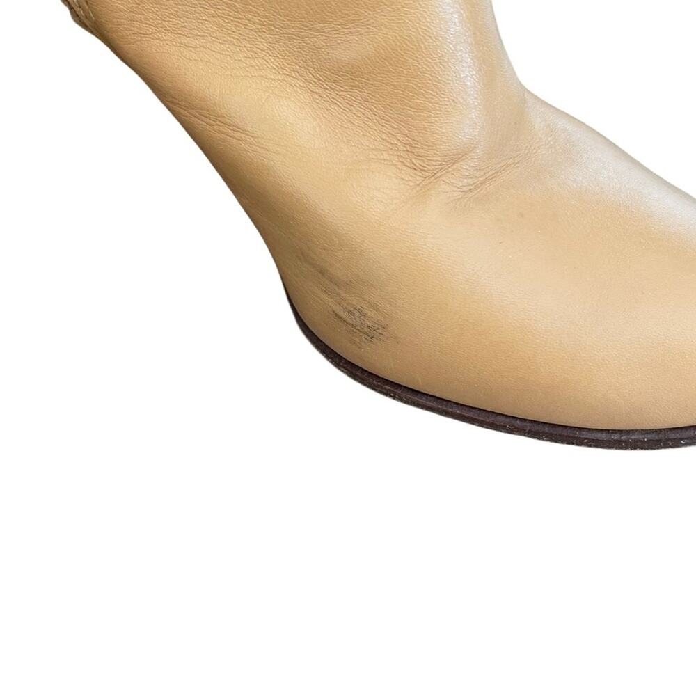 Pour La Victoire Imari Light Cognac Camel Leather Knee High Heeled Boots 6.5 - Picture 9 of 14